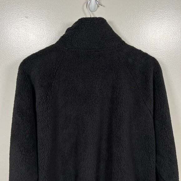 Athleta Tugga Sherpa Fleece Jacket Size 1X Black Bomber Athletic Travel Active - Picture 9 of 12
